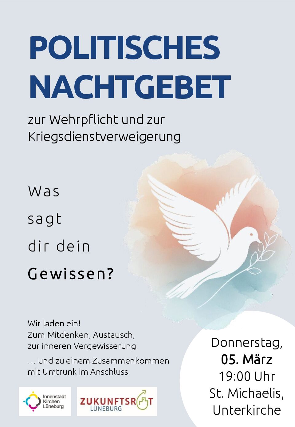 Politisches Nachtgebet zur Wehrpflicht am 05.03.