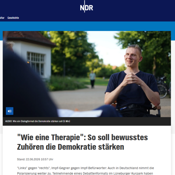 Der Zukunftsrat im NDR: „Wie eine Therapie“: So soll bewusstes Zuhören die Demokratie stärken