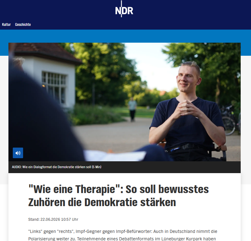 Der Zukunftsrat im NDR: „Wie eine Therapie“: So soll bewusstes Zuhören die Demokratie stärken