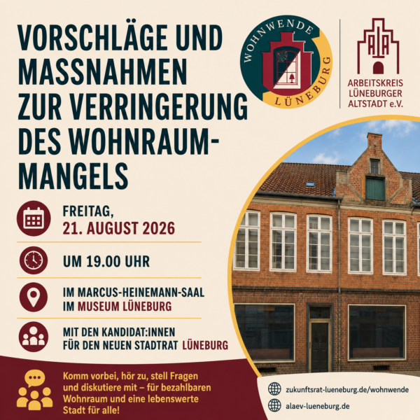 WohnWende und ALA laden ein zum Bürger:innengespräch: Vorschläge und Maßnahmen zur Verringerung des Wohnraummangels