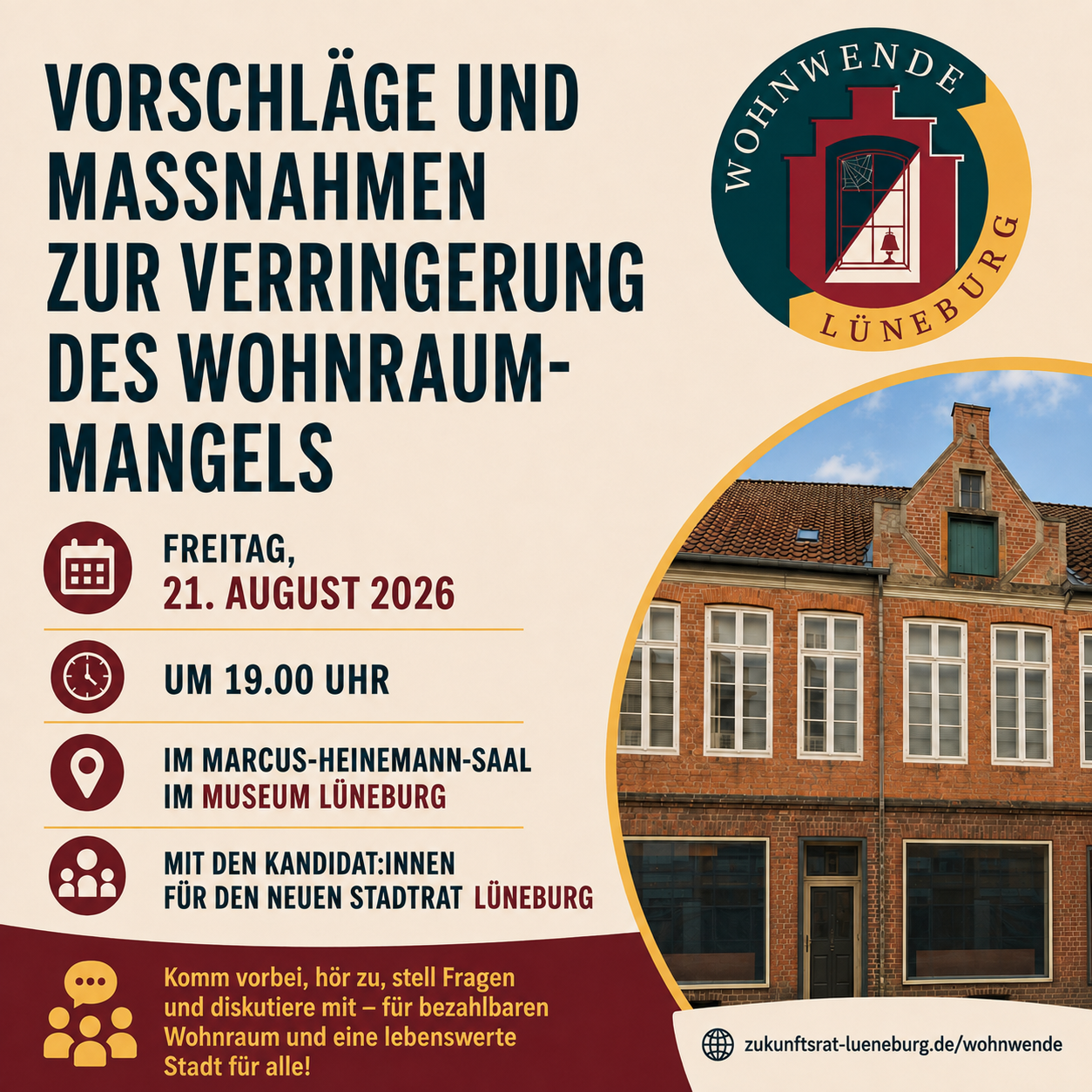 WohnWende und ALA laden ein zum Bürger:innengespräch: Vorschläge und Maßnahmen zur Verringerung des Wohnraummangels