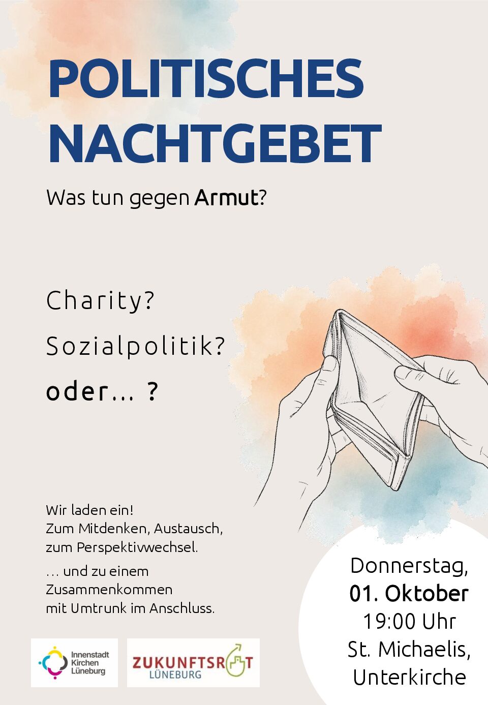 Politisches Nachtgebet am 01.10.26: Was tun gegen Armut?